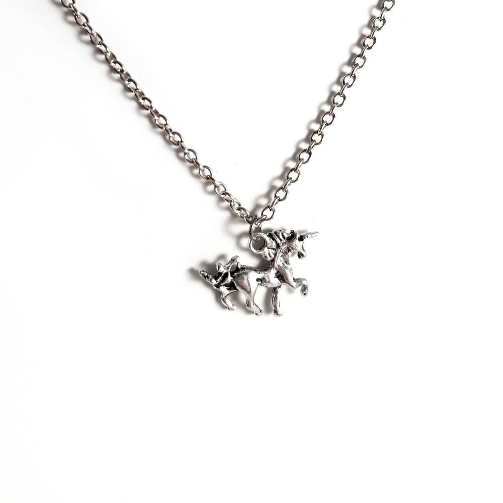 Dainty Silver Unicorn Necklace by WildeGeeks