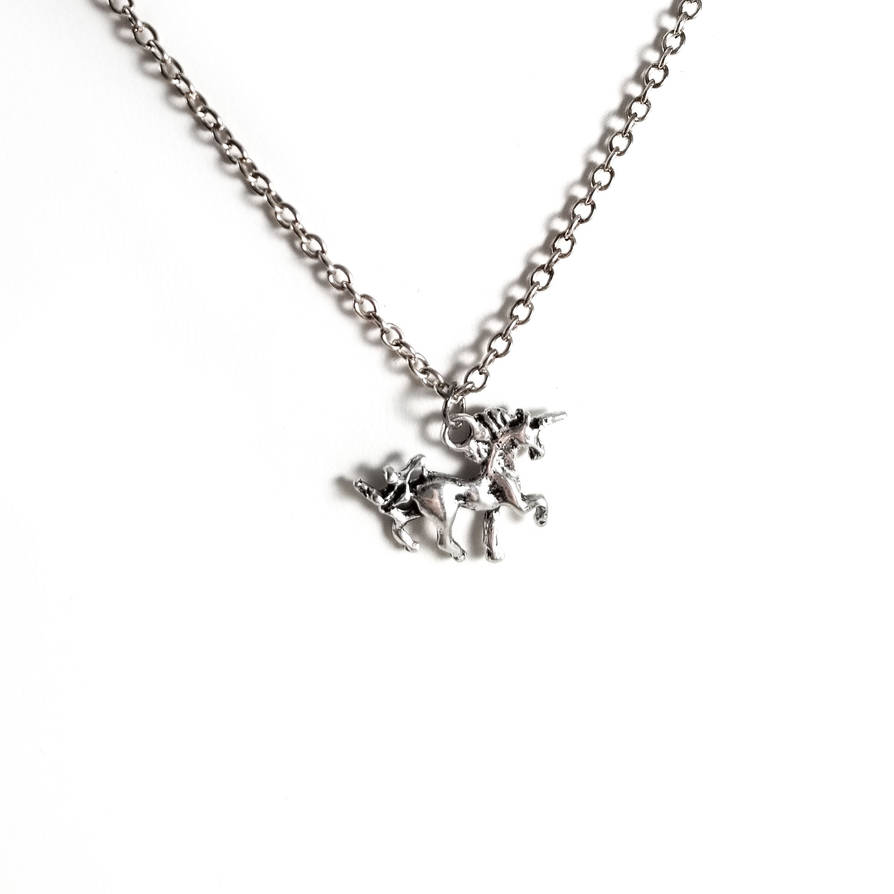Dainty Silver Unicorn Necklace by WildeGeeks