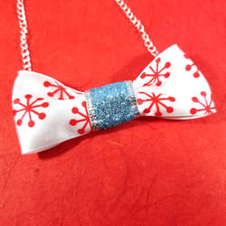 Firework Glittering Bow Tie Necklace