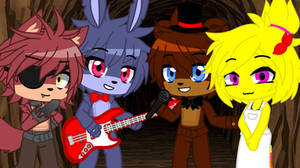 FNAF 1 main cast in Gacha club