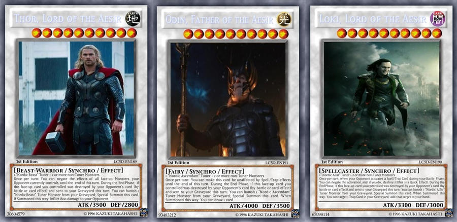 Yu-Gi-Oh! 5D's Nordic God Cards: MCU Edition by prfctcellrulz on DeviantArt