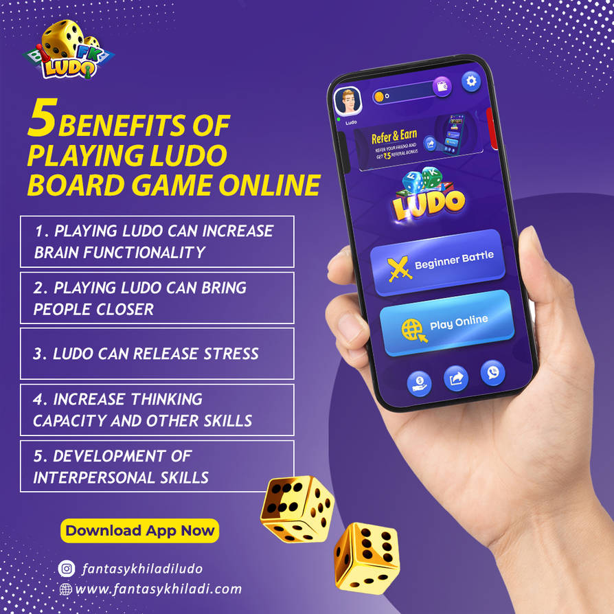 Five Benefits of Playing Ludo Board Game Online