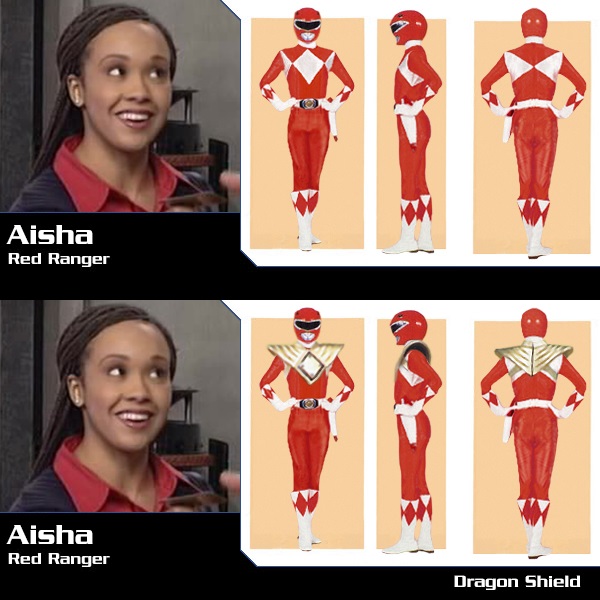 Aisha is the Red Ranger