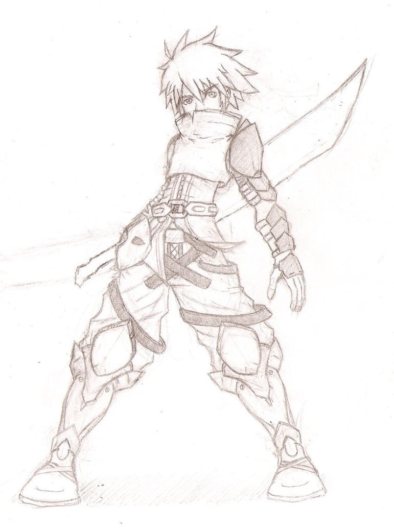 cool anime warrior drawings