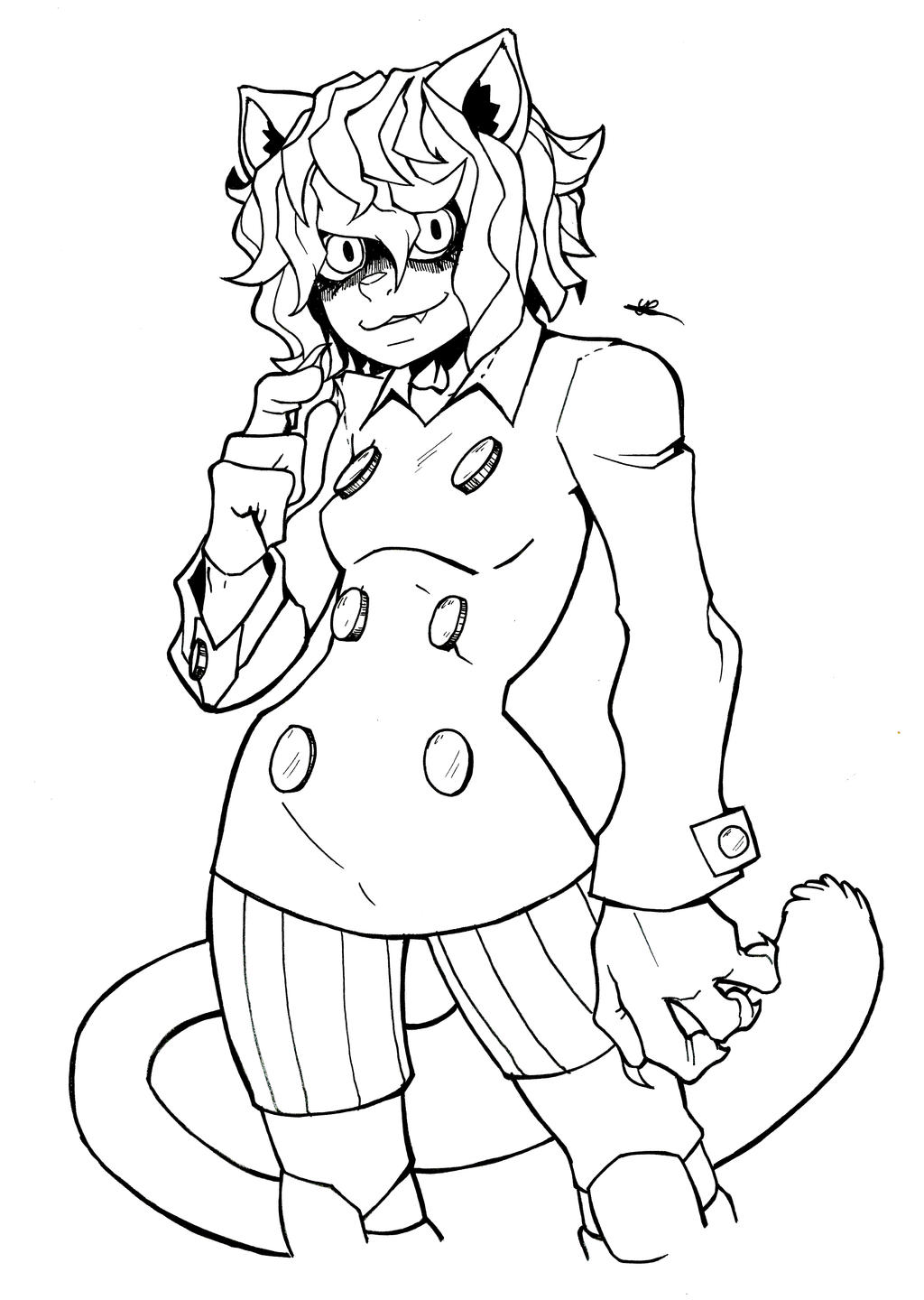 Neferpitou Draw Neferpitou lineart by The-Urban-Bear on DeviantArt
