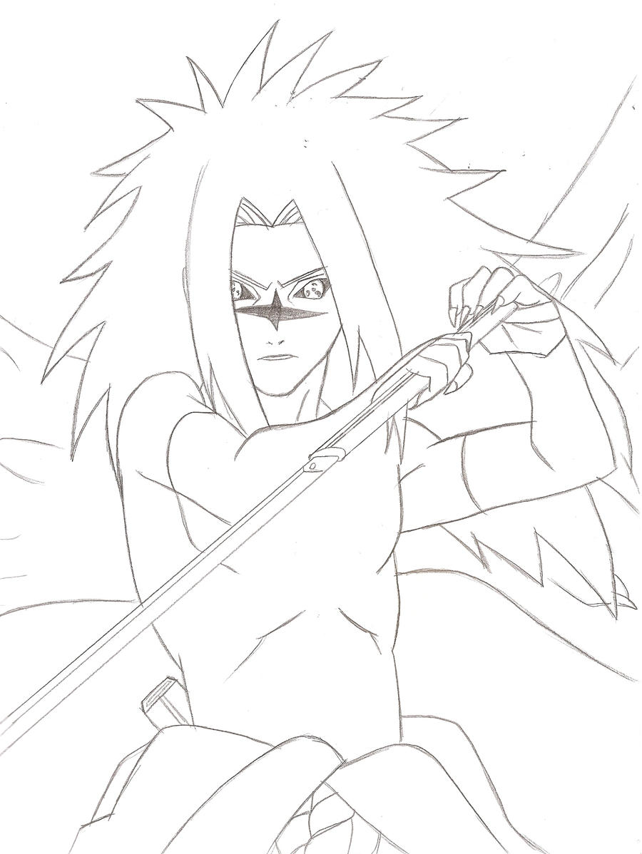 Sasuke 2nd state Lineart