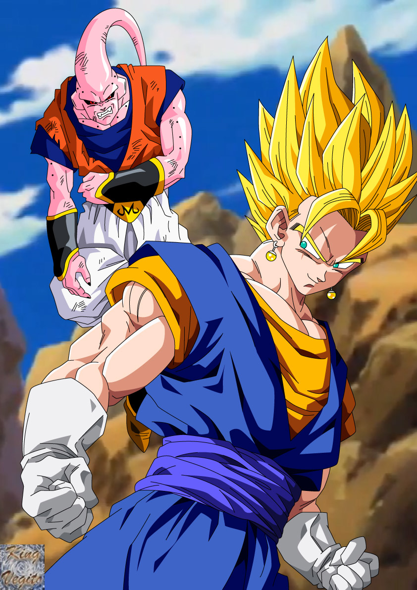 dragon ball series - Was Vegito SSJ1 or SSJ2 when fighting Buu