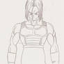 Future Trunks Long Hair Saiyan Armour Sketch