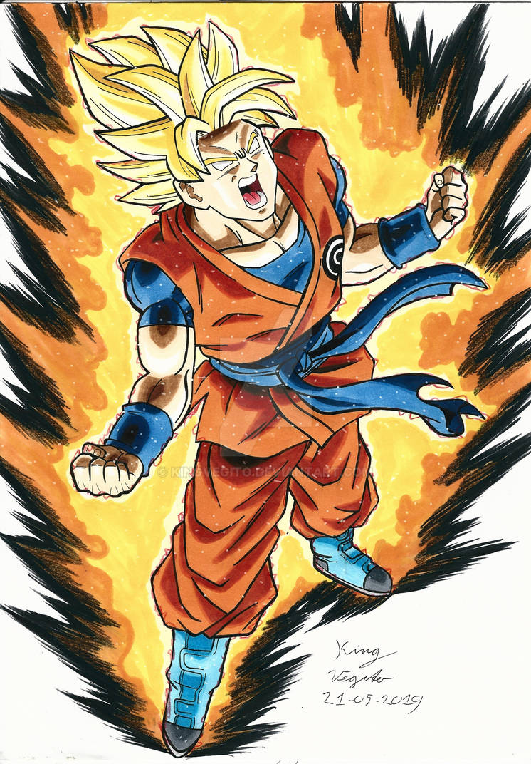 Goku SSJ Rage by kingvegito on DeviantArt