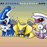 Chibi Dialga,Giratina,and Palk