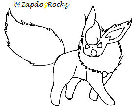 Flareon Lineart