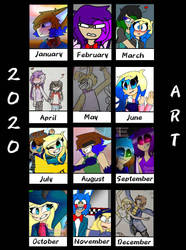 My art from each month of this year