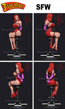 Jessica Rabbit: Tied up and gagged STL printable