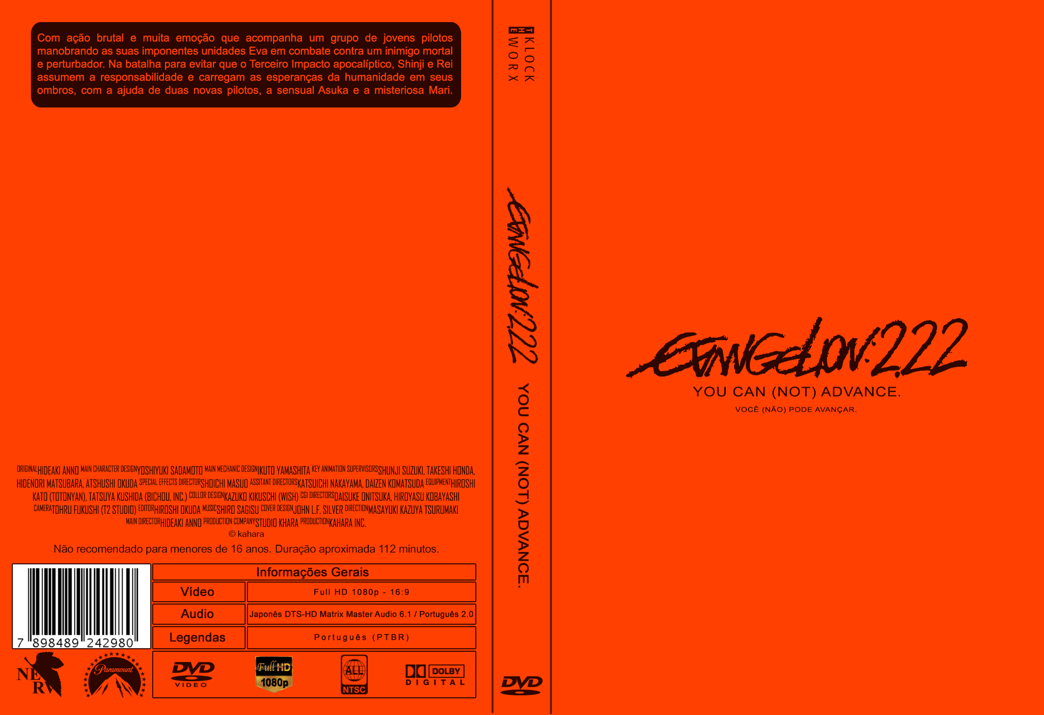  Evangelion: 2.22 Tu (no) Puedes Avanzar Blu-Ray en