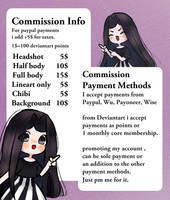 Commission info and Payment Methods by FeCCHi-FReJYa