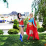 Super Girl and Wonder Woman Cosplay