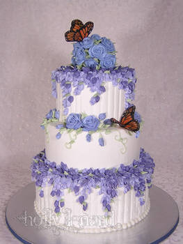 lilac butterfly cake