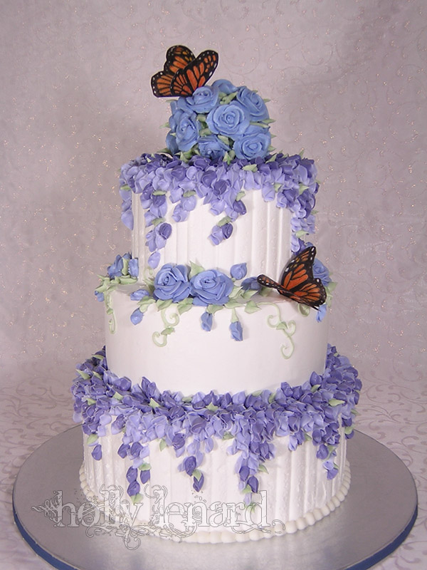 lilac butterfly cake