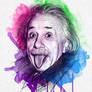 Alber Einstein - Watercolor and pencil