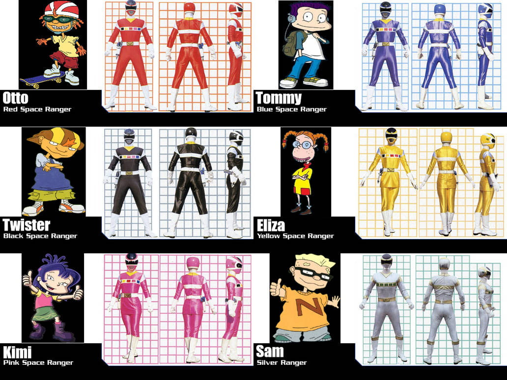 Nicktoons Power Rangers In Space Lineup by dreamerfield9420 on DeviantArt