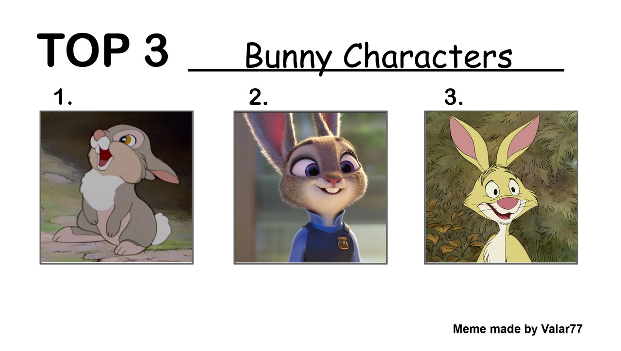 New Rabbit Character My top 3 bunny characters by dreamerfield9420 on DeviantArt