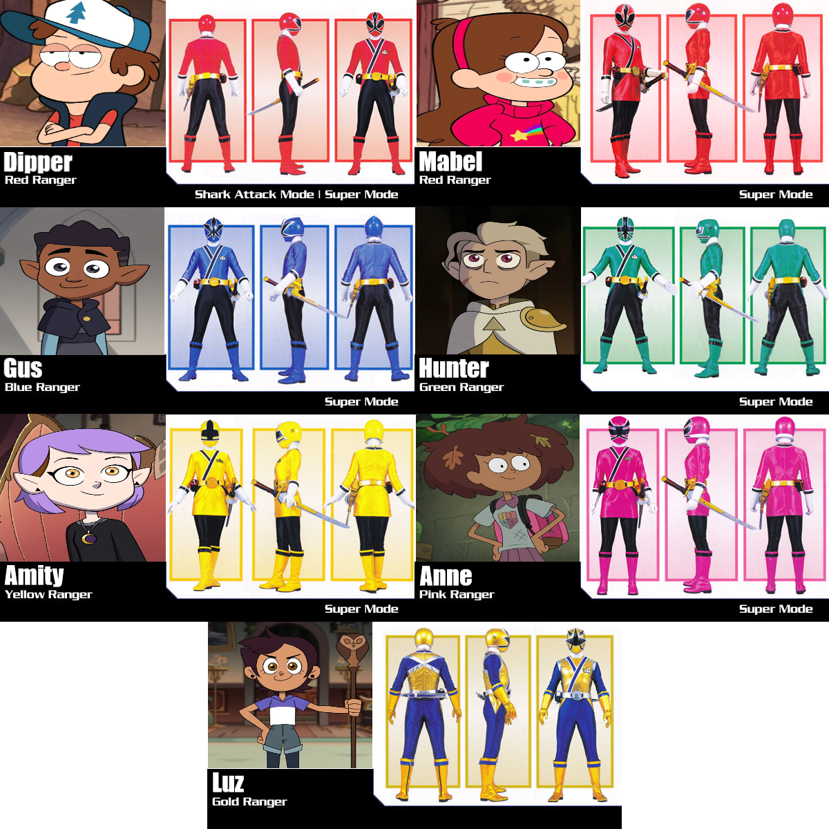 Disneyverse Power Rangers Samurai Lineup by dreamerfield9420 on DeviantArt