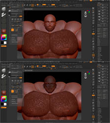 zbrush messing around shoulder/traps