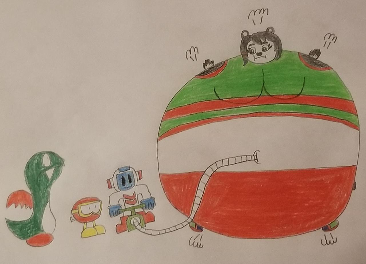 Red Panda Inflation Dig Dug inflates Yaya Panda by Solosergiohd1 on DeviantArt