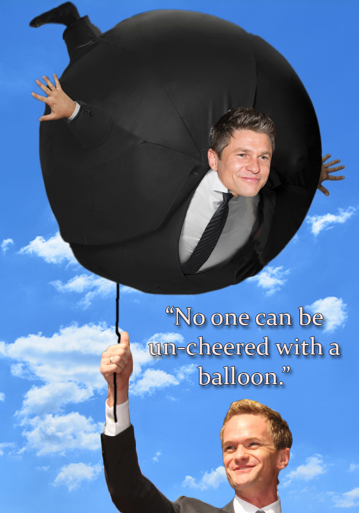 Neil gets a birthday balloon