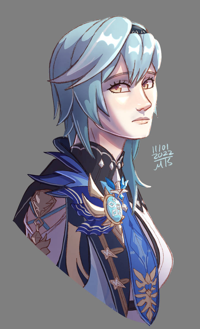 Eula Portrait (Genshin Impact) by ArtOfZaromi on DeviantArt
