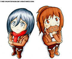 Mikasa Ackerman and Sasha Braus