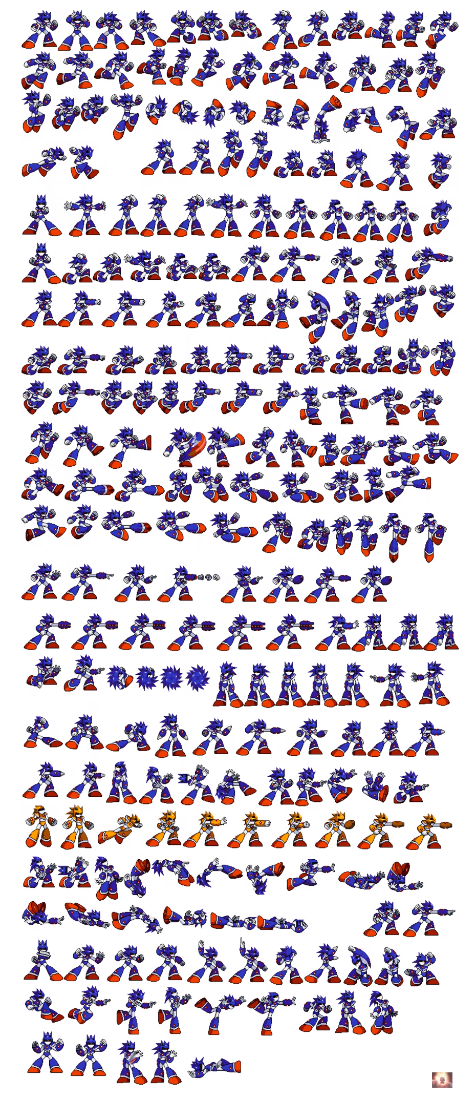 Mecha Sonic Sprite Sheet by TheKnucklesMainG4 on DeviantArt