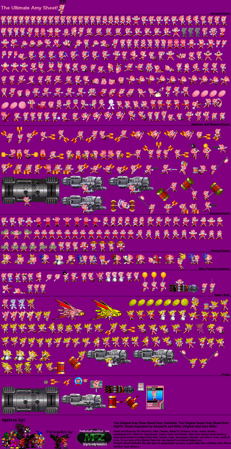 ultimate Genesis amy sprite sheet by redballbomb on DeviantArt