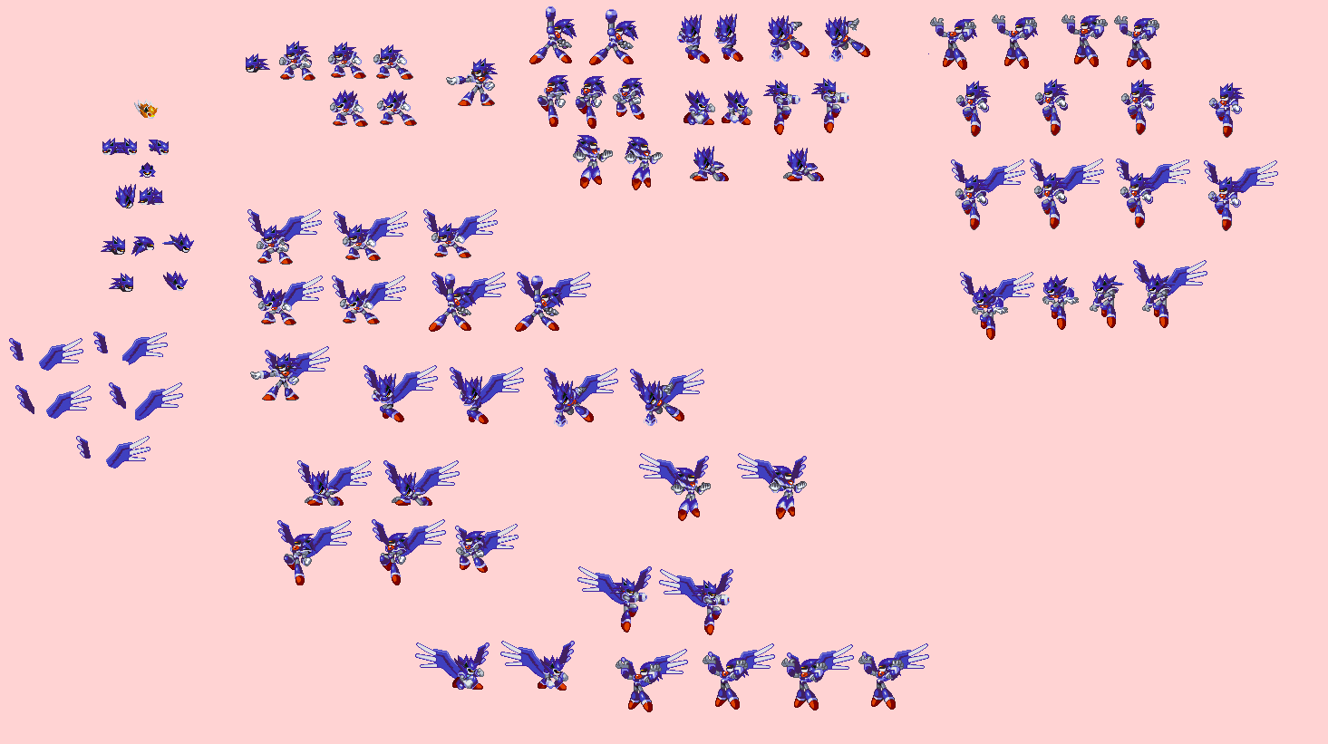 Mecha Sonic retexturized sprite sheet by jan300omega on DeviantArt