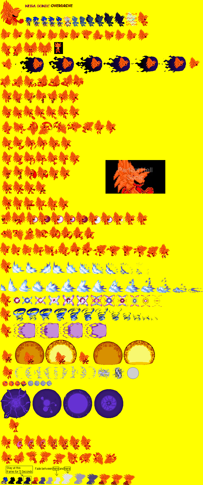 Darkspine Sonic sprite sheet by Redballbomb on Newgrounds