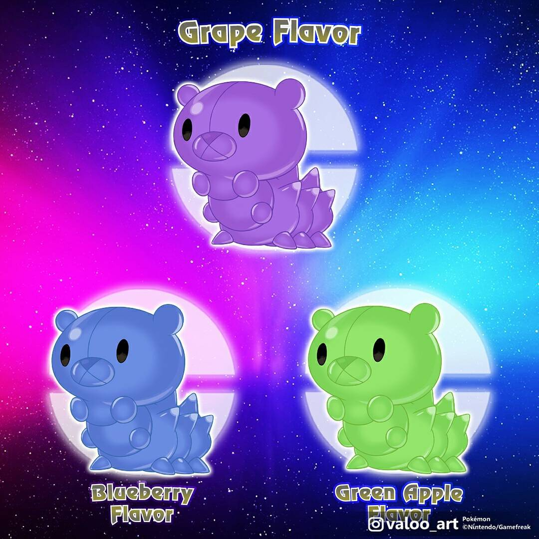 Fakemon Forms: Gumpie flavors 2 by redballbomb on DeviantArt