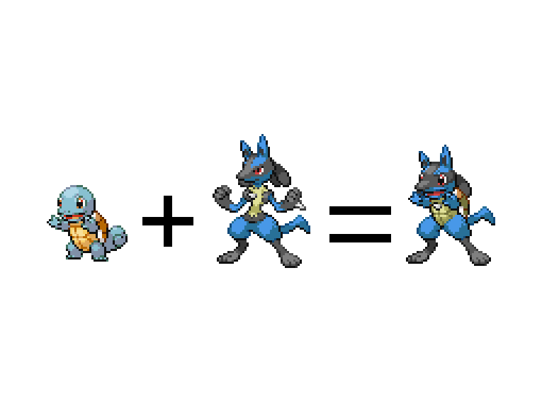 OC] Lucario x Chandelure sprite fusion (requested by u/jeqni) : r/Pokemonart