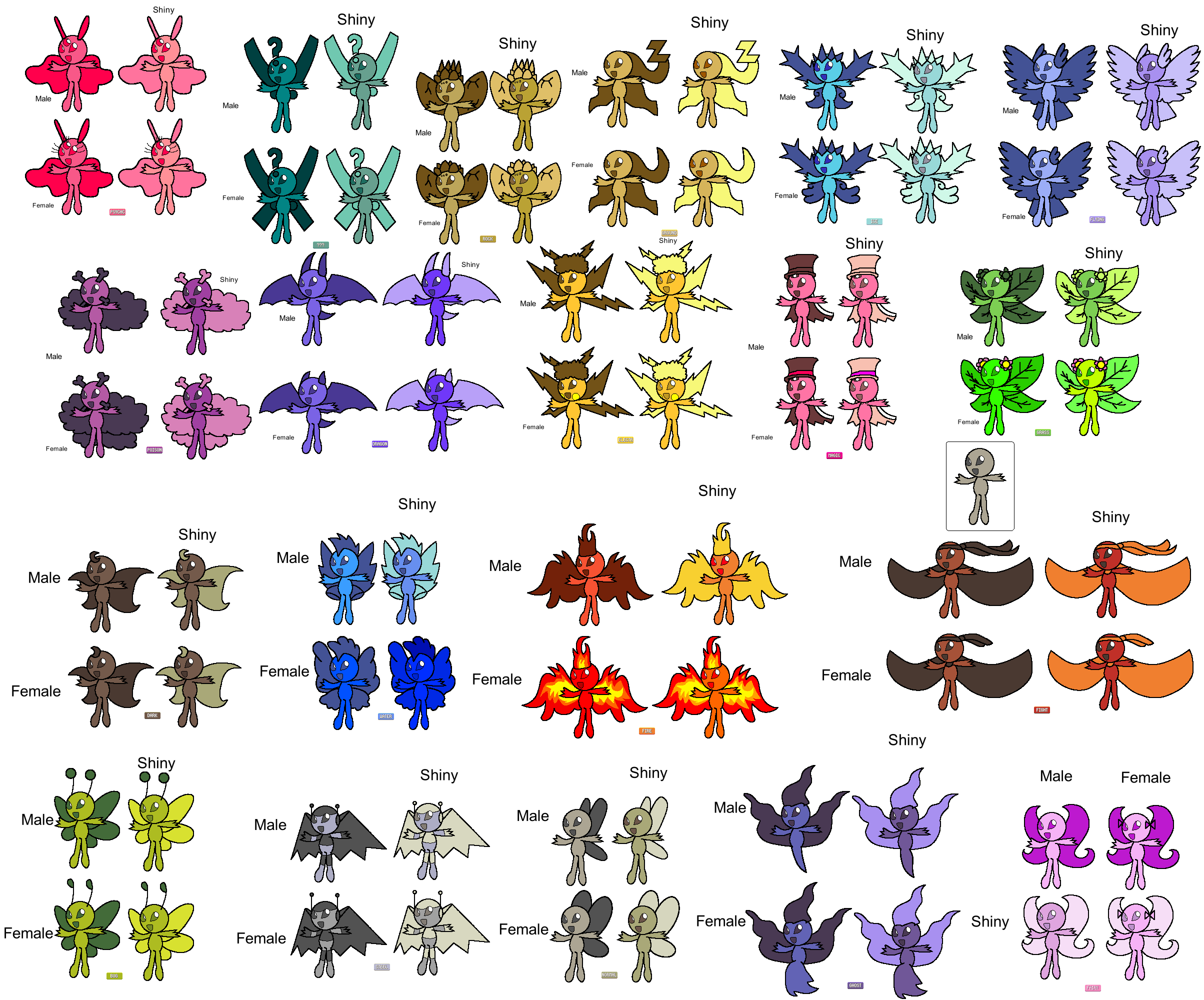 Pokémon Sword & Shield - All SHINY Gender Differences 