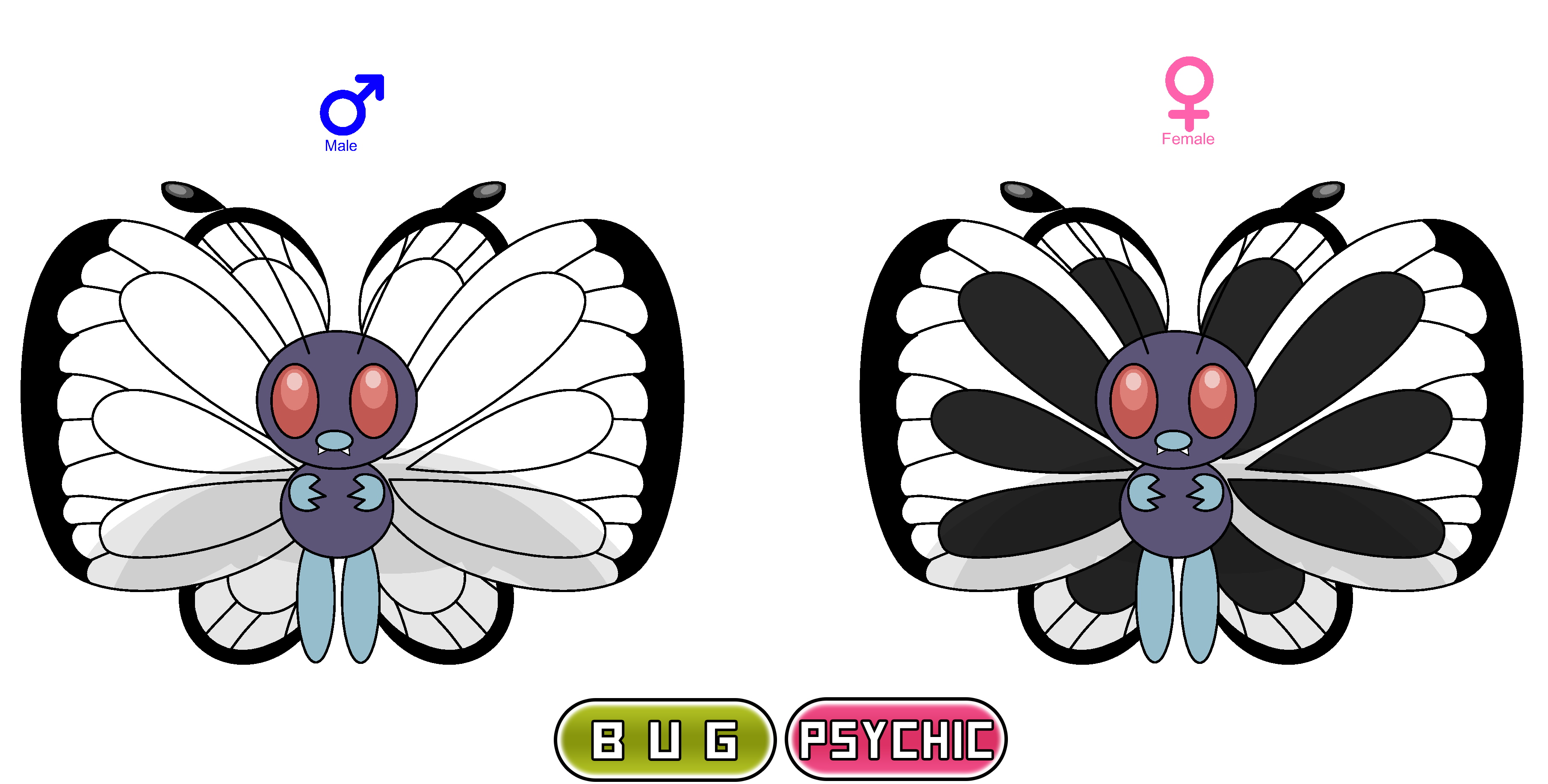 Butterfree Alola Form by NoirSov on DeviantArt in 2023