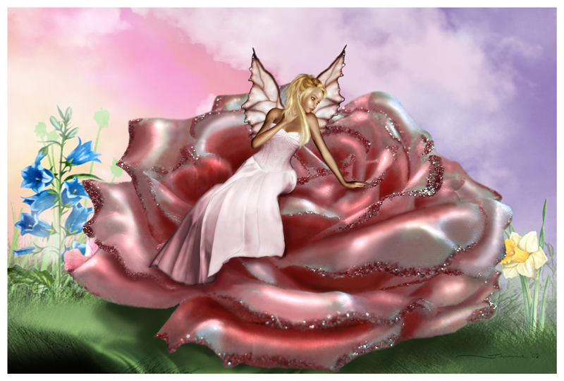 Pink Rose Faery by sweetcivic
