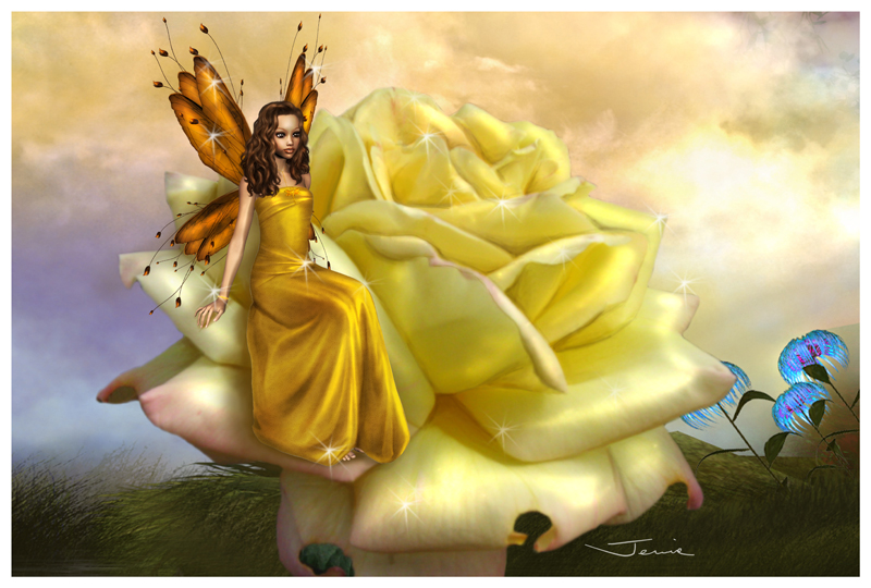 Yellow Rose Faery by sweetcivic