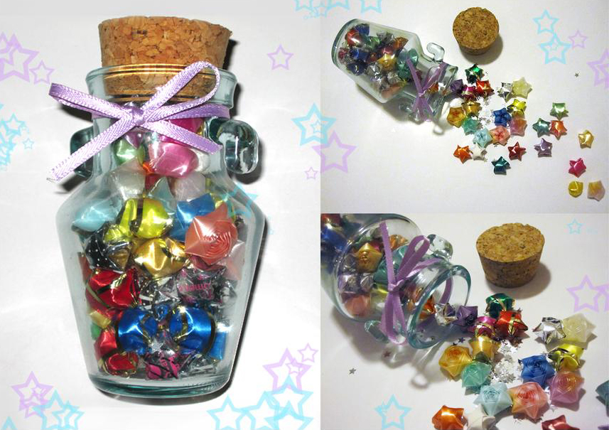 Ribbon Stars in Mini Jug