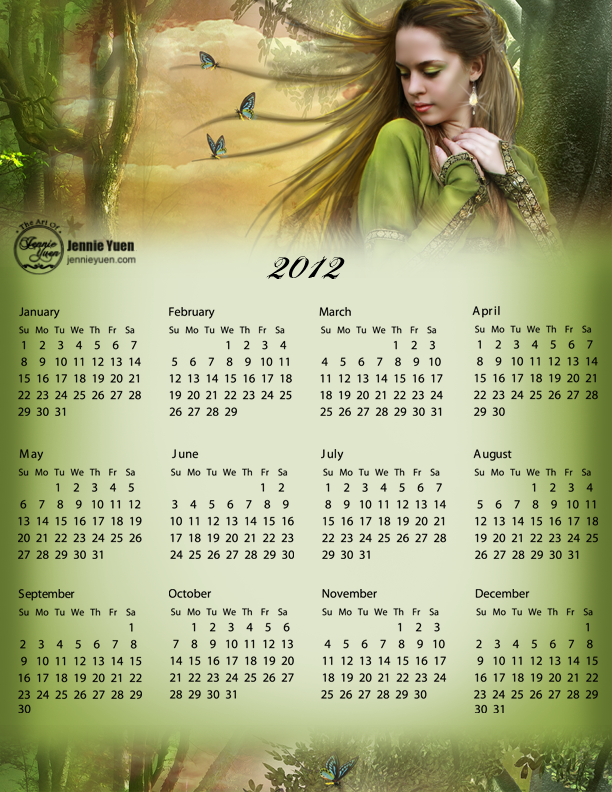 Running Away: 2012 Full Year Calendar