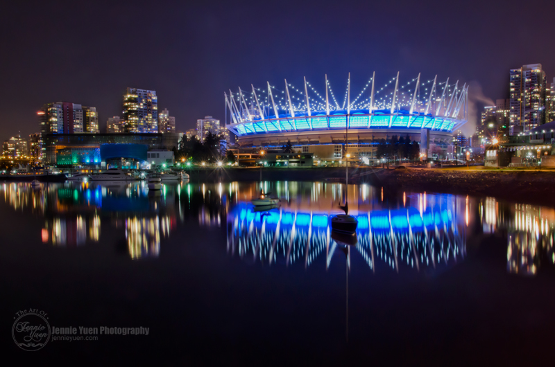 Night at BC Place Stadium by sweetcivic