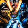 Mortal Kombat in Digital Watercolor