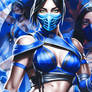 Mortal Kombat in Digital Watercolor - Kitana