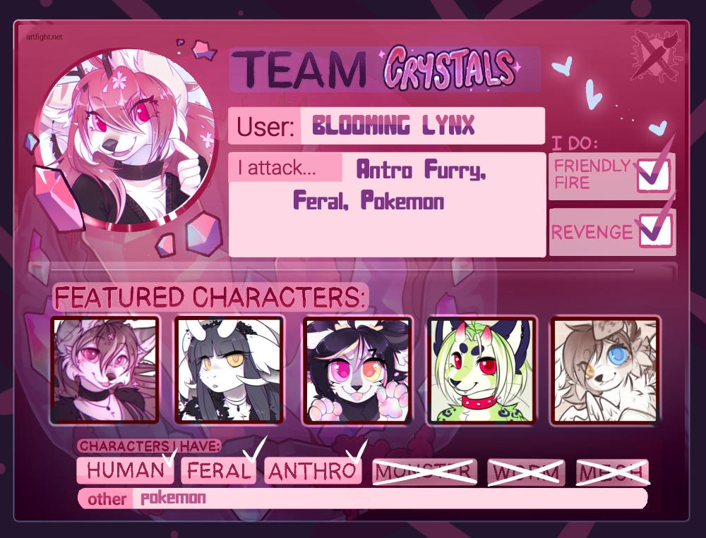 ARTFIGHT'25 Team Crystals by BloomingLynx on DeviantArt