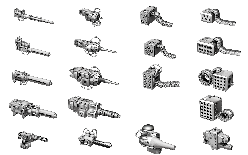 Battletech Mech Scale Weapons Set by pickledtezcat on DeviantArt