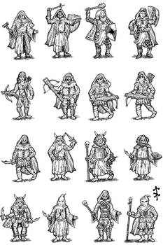 DnD OSR Cultists and Crossbows