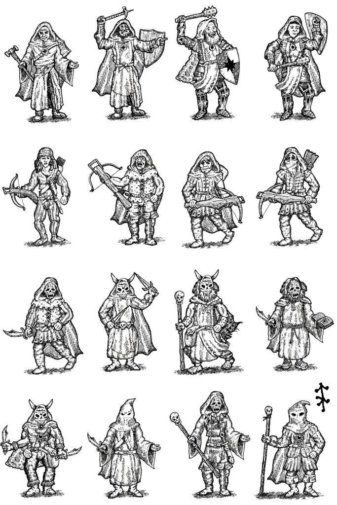DnD OSR Cultists and Crossbows by pickledtezcat on DeviantArt